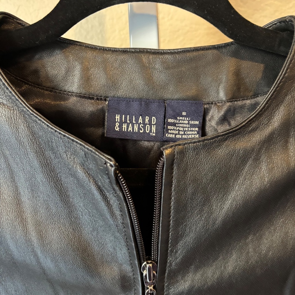 Hillard & Hanson Women's 100% Lambskin zip jacket - Picture 2 of 5